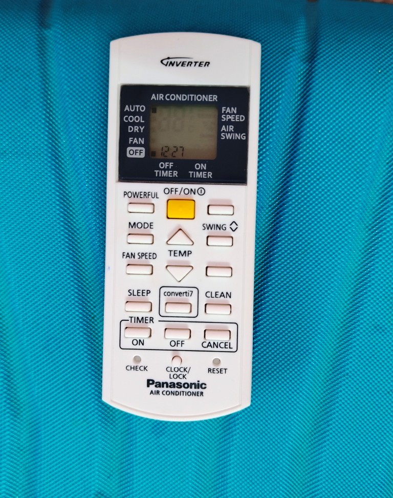Convertii7 in Panasonic remote mode for 7 different operational